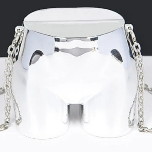 Novelty Butt Shape Convertible Handbag Purse Clutch Crossbody Shoulder Bag - Picture 10 of 13